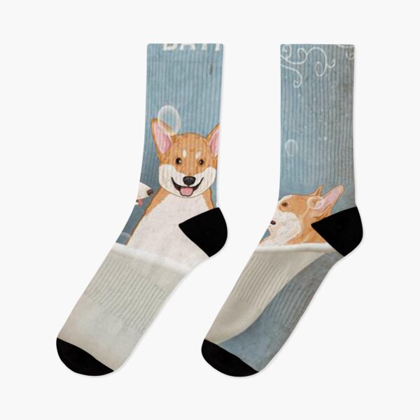 Item preview, White Dog Corgi Bath Soap Wash Your Paws designed and sold by lianabrews.