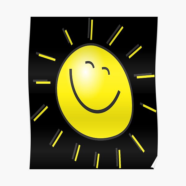 "Brushed Watercolor Painted Sun Sun Lover" Poster for Sale by