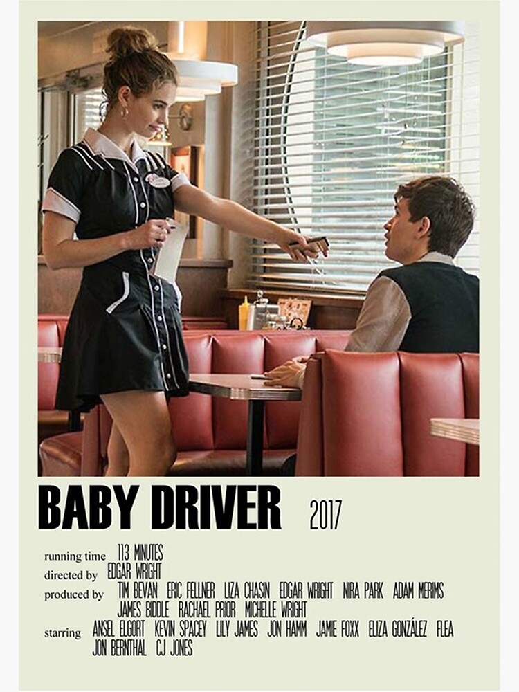 Baby Driver Ansel Elgort Polaroid Movie Wall Art Poster