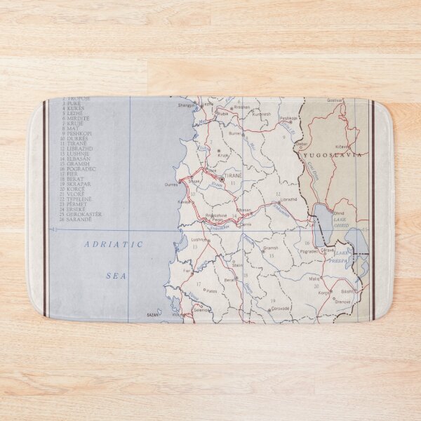 Item preview, Albania Map (1962) Vintage Albanian Atlas designed and sold by BravuraMedia.