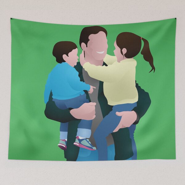 Item preview, Father with son and daughter designed and sold by toolongdidntdraw.