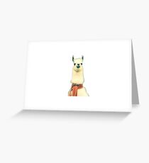Creepy Alpaca Greeting Card
