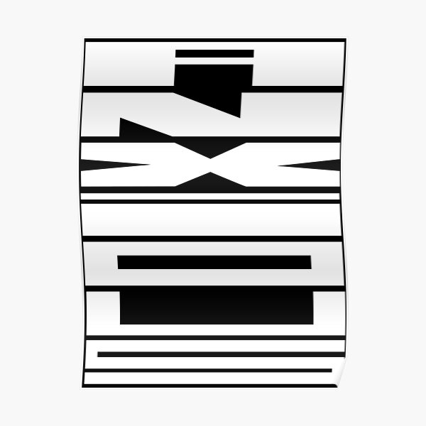 Poster: Block Lettering | Redbubble