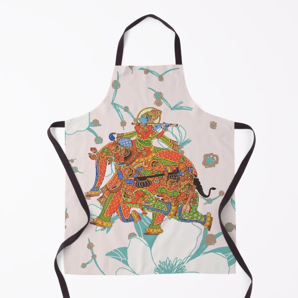 Item preview, Elephant print in Phad art and Lord Krishna designed and sold by gopalpjoshi.