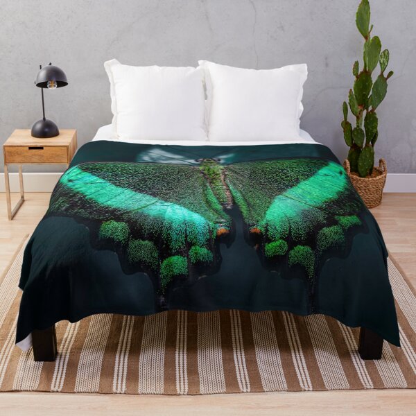Item preview, Black and green butterfly on a leaf/Umi Butterfly designed and sold by shopcom.