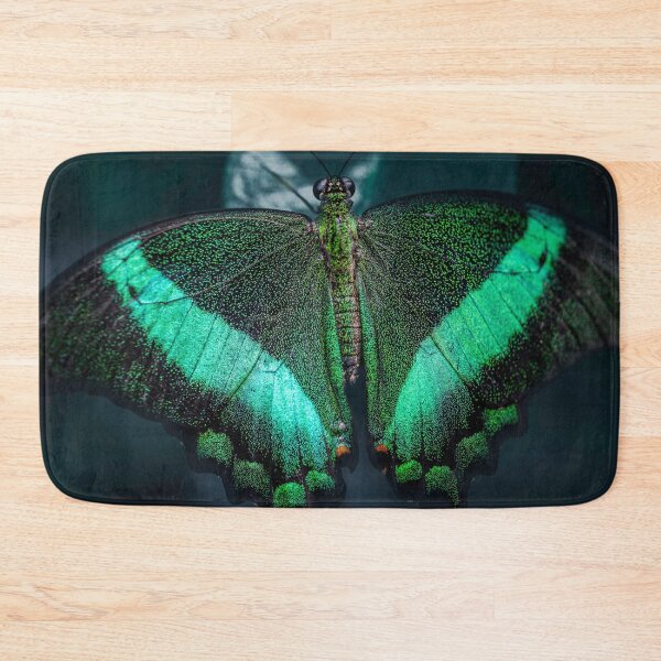 Item preview, Black and green butterfly on a leaf/Umi Butterfly designed and sold by shopcom.