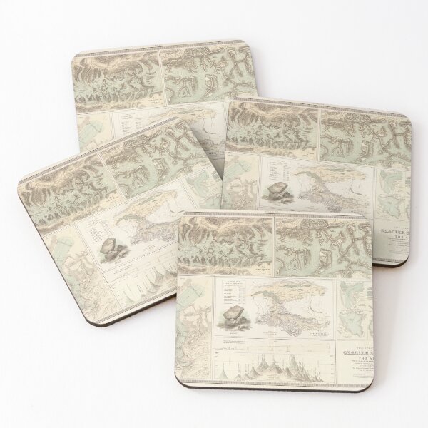 Item preview, Vintage Alps Glacier Map (1854) Vintage European Geological Atlas designed and sold by BravuraMedia.