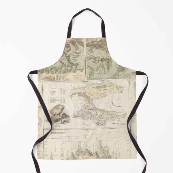 Item preview, Vintage Alps Glacier Map (1854) Vintage European Geological Atlas designed and sold by BravuraMedia.