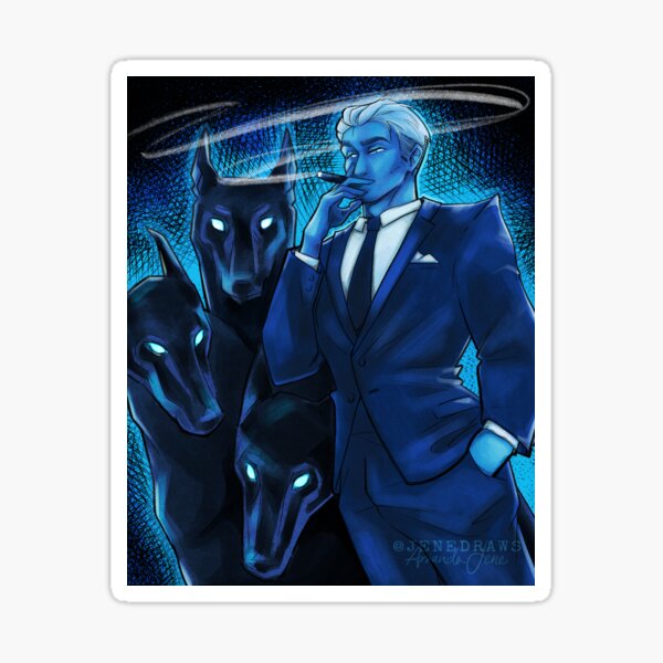 Hades and Cerberus Fanart Sticker