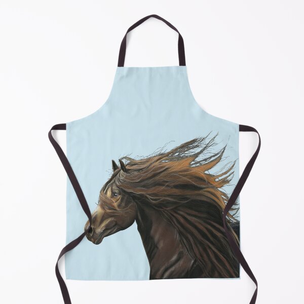 Aperçu de l'œuvre Beau Cheval art fond bleu - Art équestre - amateur de chevaux créée et vendue par IslesArt.