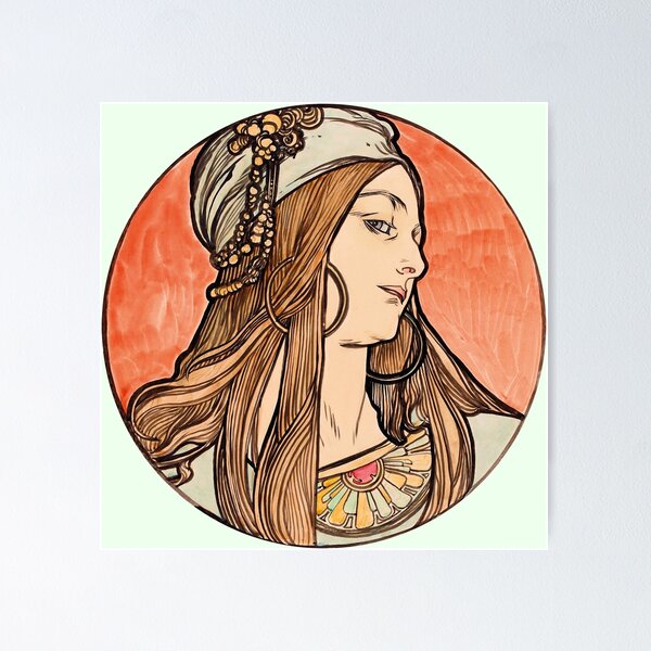 Item preview, Alphonse Mucha - 3 designed and sold by Merch2605.