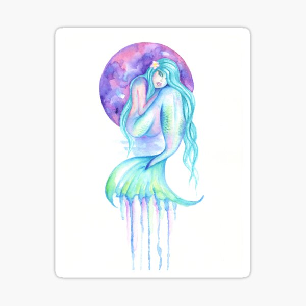 Mystic Moon Mermaid Sticker