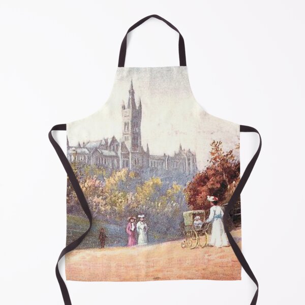 Item preview, Vintage Illustration of Kelvingrove Park & Glasgow University designed and sold by yourscotland.