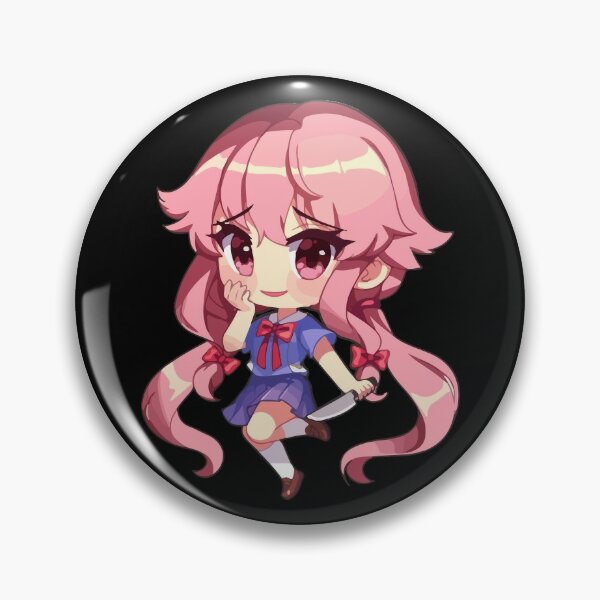 Yuno Gasai Future Diary Pin Mirai Nikki Anime Girl Tinplate Badge Pinback  Button Brooch Otaku Gift 58MM