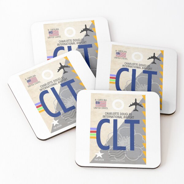 Item preview, CLT CHARLOTTE DOUGLAS INTERNATIONAL AIRPORT NORTH CAROLINA Luggage Tag Baggage Tag Airport Code UNITED STATES USA designed and sold by kwiebe34.