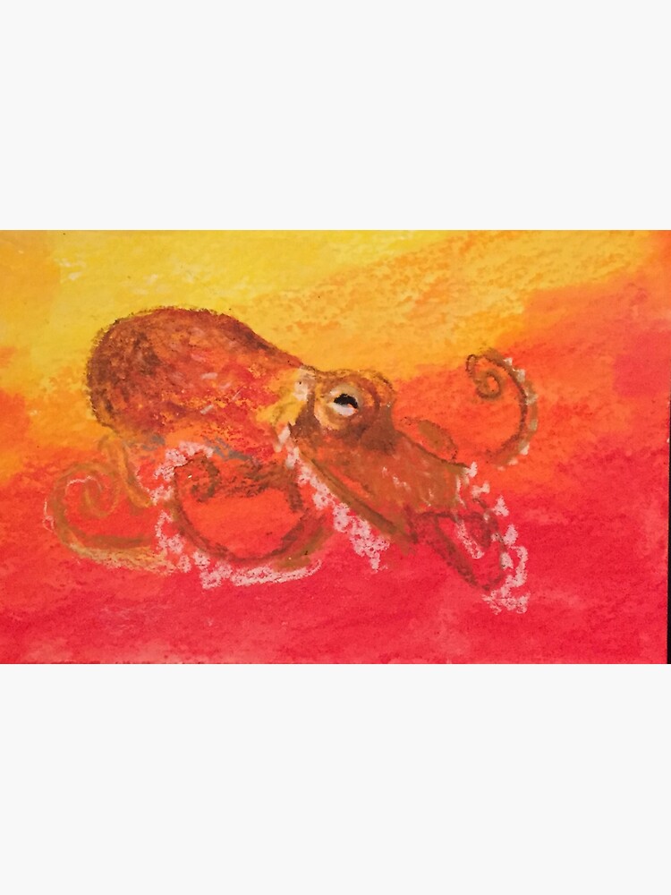 Thumbnail 3 of 3, Sticker, Red Octopus designed and sold by Tensegrity.