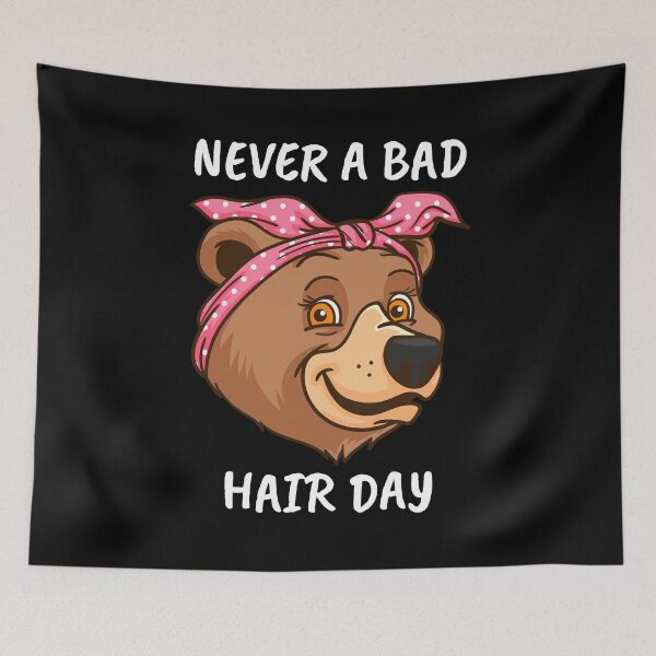 Item preview, Grizzly Bear Gift Nature Never A Bad Hair Day Grizzly Bear designed and sold by DSWShirts.