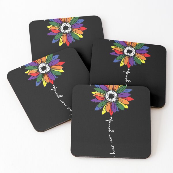 Item preview, No Gender Gay Pride Flower Rainbow Flag Proud LGBT-Q Ally designed and sold by IrvingMorales.
