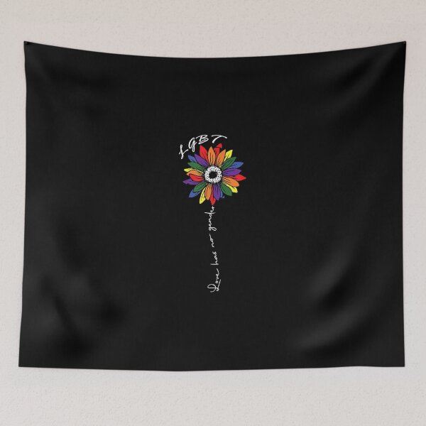 Item preview, No Gender Gay Pride Flower Rainbow Flag Proud LGBT-Q Ally designed and sold by IrvingMorales.