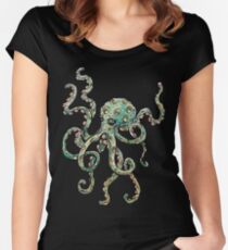 Camiseta entallada de cuello ancho Pulpo