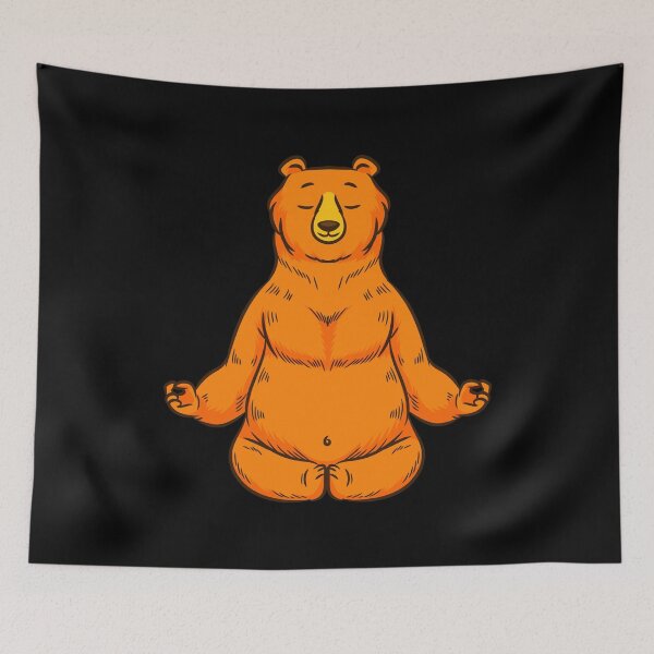 Item preview, Grizzly Bear Yoga Meditation Women Calm Grizzly designed and sold by DSWShirts.