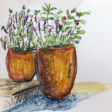 Artwork thumbnail, Flowers in Pots by Tensegrity
