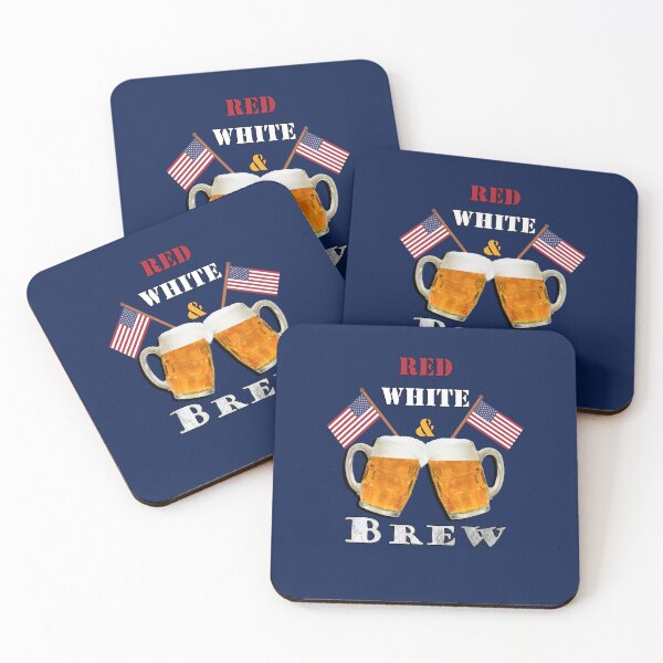 Item preview, Red, White & Brew Patriotic Graphic Design Beer Cheers American designed and sold by tamdevo1.