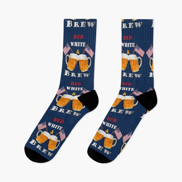 Item preview, Red, White & Brew Patriotic Graphic Design Beer Cheers American designed and sold by tamdevo1.
