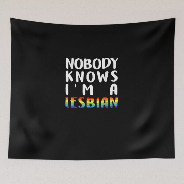 Item preview, Nobody Knows Im A Lesbian LGBT-Q Pride Gay Proud Ally designed and sold by IrvingMorales.