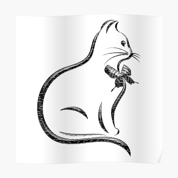 Poster Katze Und Schmetterling Redbubble