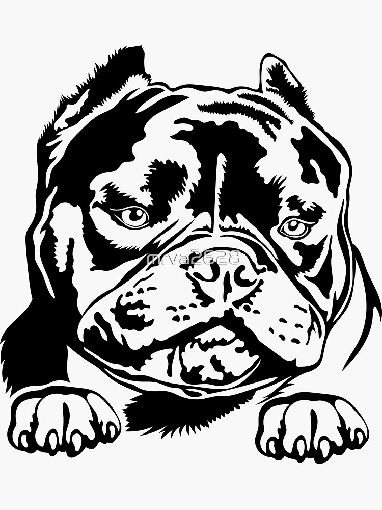 "American Bully Gifts for American Bully Owners" Sticker by mrva2628