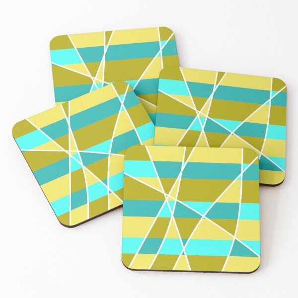Item preview, Geometric striped design, gold and blue. designed and sold by tropicalhen133.