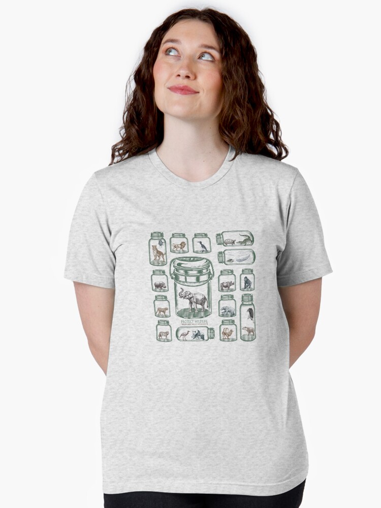 Thumbnail 2 of 7, Tri-blend T-Shirt, Protect Wildlife - Endangered Species Preservation designed and sold by BelleFlores.