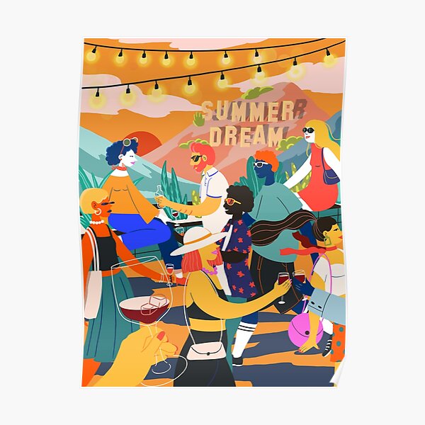 Summer Party Poster Art Print Poster