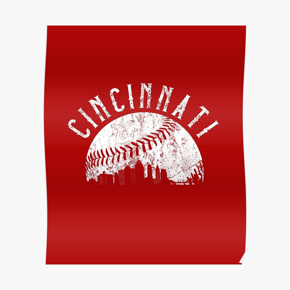 Cincinnati Reds Vintage Logo 1968 - 1992 Sticker Vinyl Wall Decal