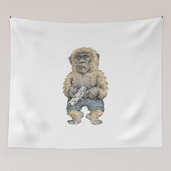 Item preview, The monkey with the gun is tough designed and sold by artredstar.