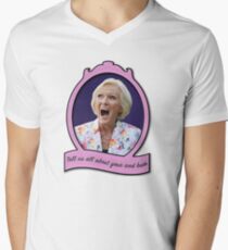 Erzähl uns alles über deine vereisten Brötchen T-Shirt mit V-Ausschnitt