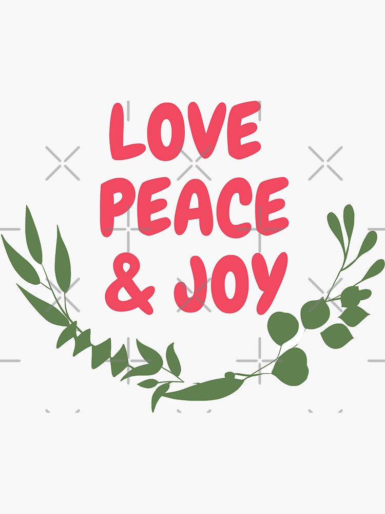 "Love peace and joy plant" Sticker for Sale by Divaan  Redbubble