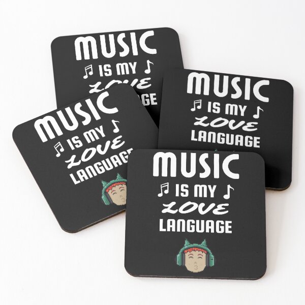 Item preview, Music is my love language - music is better than folks - Headphone galore pattern designed and sold by For the love of Pixels.