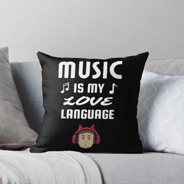Item preview, Music is my love language - music is better than folks - Headphone galore pattern designed and sold by For the love of Pixels.