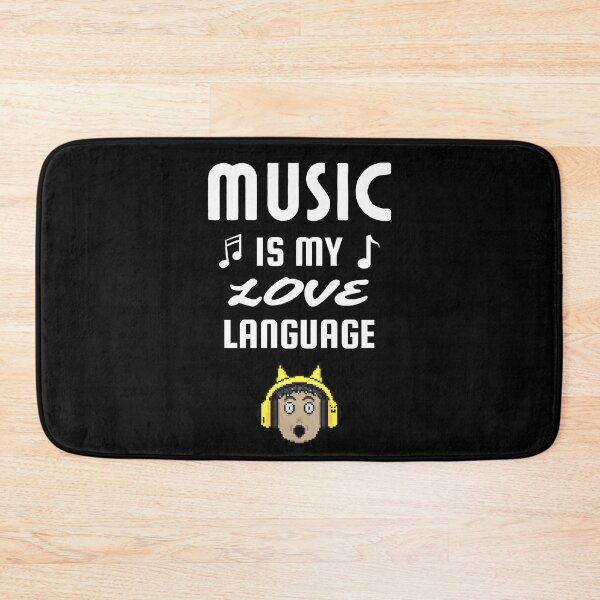 Item preview, Music is my love language - music is better than folks - Headphone galore pattern designed and sold by For the love of Pixels.
