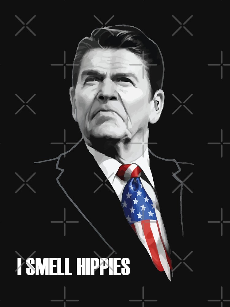 Discover I Smell Hippies | Ronald Reagan American Merica USA | Essential T-Shirt