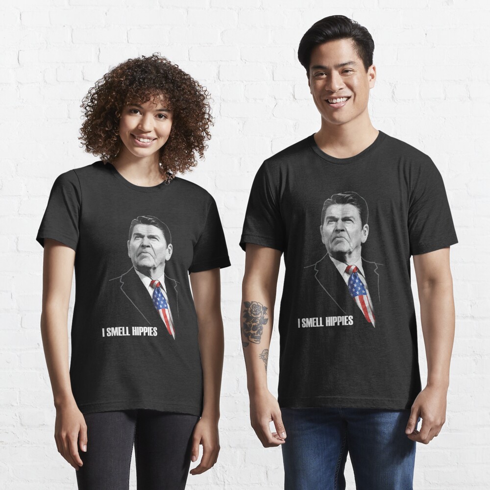 Disover I Smell Hippies | Ronald Reagan American Merica USA | Essential T-Shirt
