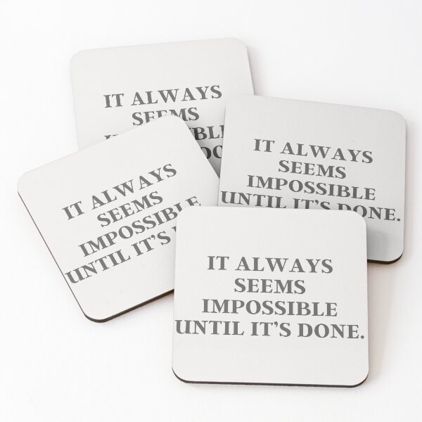 Item preview, It Always Seems Impossible Until It’s Done | Quote, Motivation, Advice designed and sold by QShore.