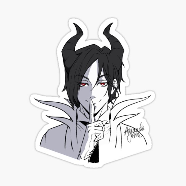 Black Butler Sebastian + Maleficent Mashup Sticker