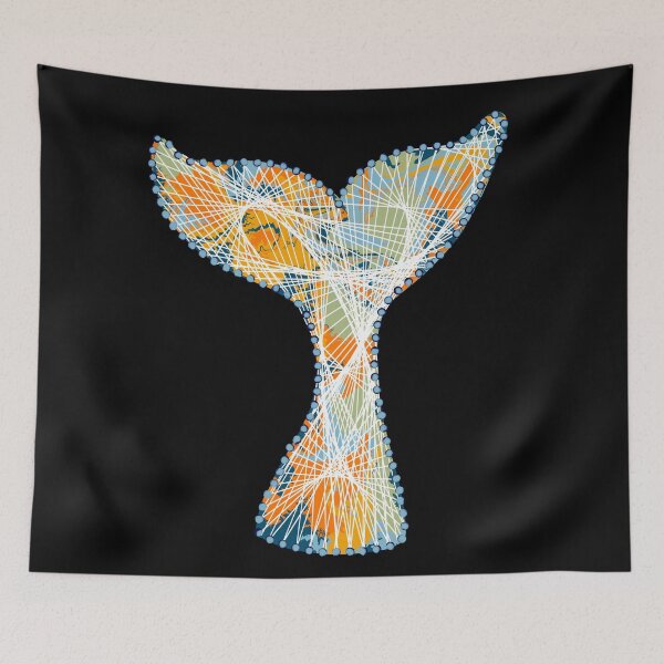 Item preview, Whale’s Tail, String Art, ocean mammal  designed and sold by DebbieJoyArt.