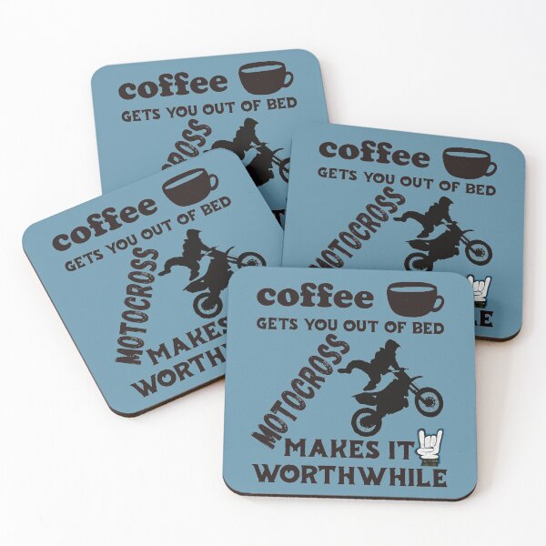Item preview, Coffee Gets You Out Of Bed - Motocross Makes It Worthwhile - Dark Text designed and sold by DerekJSmith.