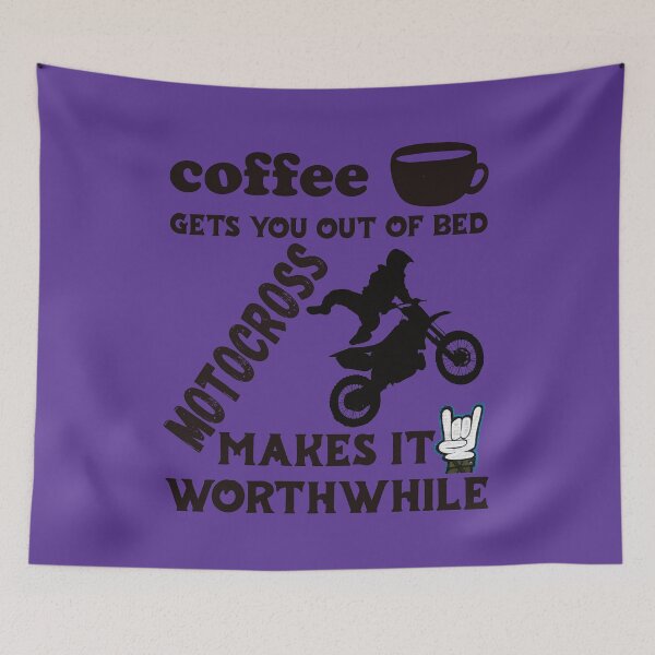 Artikelvorschau, Kaffee holt dich aus dem Bett - Motocross macht es lohnenswert - Dark Text entworfen und verkauft von DerekJSmith.