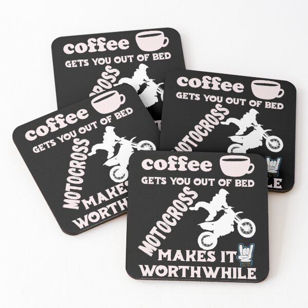 Item preview, Coffee Gets You Out Of Bed - Motocross Makes It Worthwhile - Light Text designed and sold by DerekJSmith.