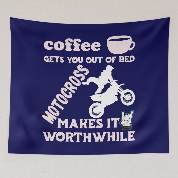 Artikelvorschau, Kaffee holt dich aus dem Bett - Motocross macht es lohnenswert - Light Text entworfen und verkauft von DerekJSmith.